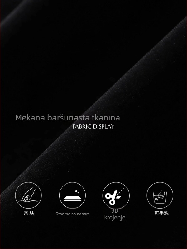 Duga A-linijska suknja od poliestera s elastikom i patchwork detaljem, 95% poliester