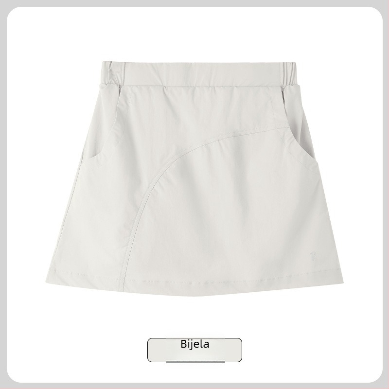 UPF40+ Radna suknja s visokim strukom, najlon-elastan tkanina, ljeto 2025