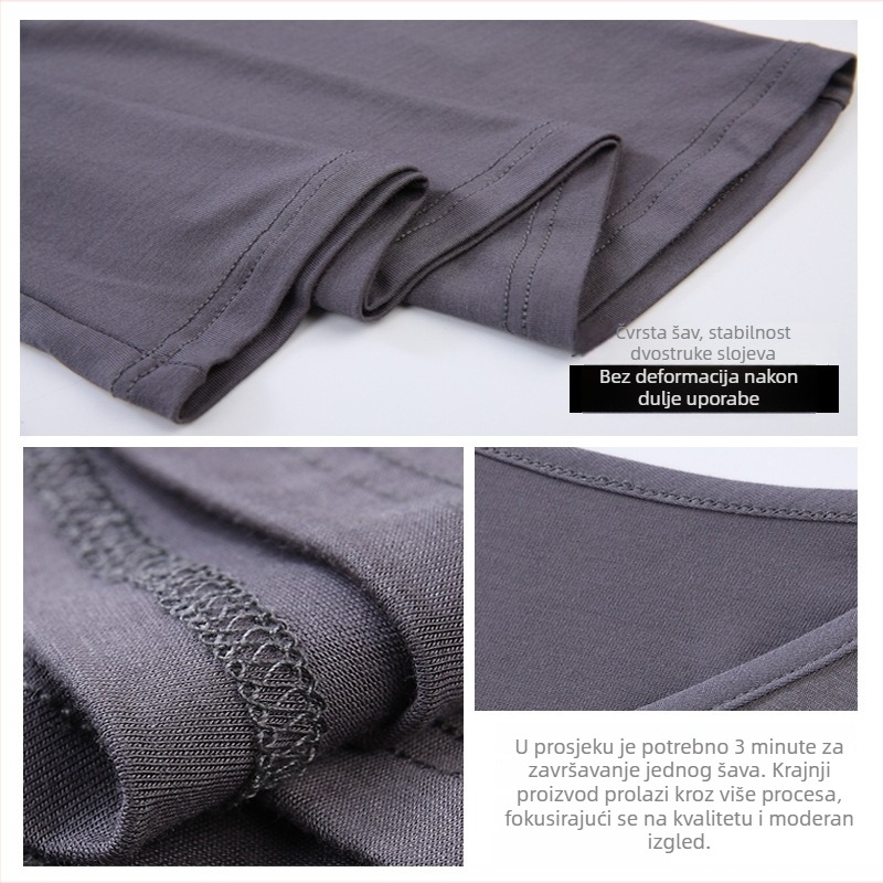 Ženski T-shirt od modalnog vlakna sa spandeksom, V-izrez, dugi rukavi, uski kroj