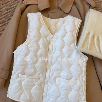 Vunene smjesa vest | U-izrez | Geometrijski uzorak | Uobičajena duljina 50–65 cm | Nadjev poliester-pamučni