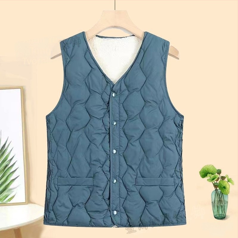 Vunene smjesa vest | U-izrez | Geometrijski uzorak | Uobičajena duljina 50–65 cm | Nadjev poliester-pamučni