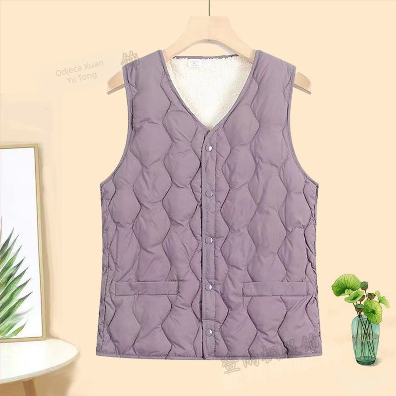 Vunene smjesa vest | U-izrez | Geometrijski uzorak | Uobičajena duljina 50–65 cm | Nadjev poliester-pamučni