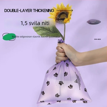Biološki razgradljive vrećice za pseće izmete, debele s ravnim otvorom, materijal EPI, broj proizvoda M-00094, ekskluzivni izvoz preko granice