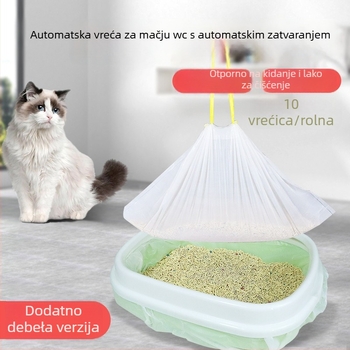 Vreće za mačji pijesak - jednokratne, debele, PE materijal, rolni stil