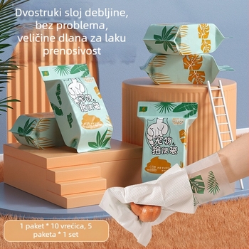 Dvoslojni debeli vrećice za pseće izmet, prijenosne za vanjsku upotrebu