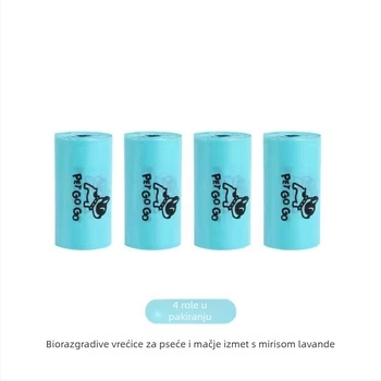 JUNGU Biodegradljive vrećice za otpad kućnih ljubimaca, kontinuirani rol, debeli HDPE+EPI materijal, pogodne za pseću stolicu i mačji otpad