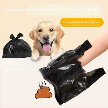 Prijenosne vrećice za izmet kućnih ljubimaca, jednokratne, za mačke i pse, PE materijal, stil prsluka, šifra proizvoda A3316