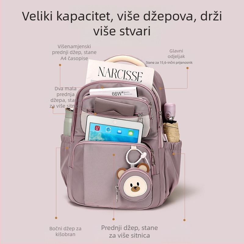 Jianglida školski ruksak za djevojčice – Oxford platno, kapacitet 20–35L, otporan na habanje, kompatibilan s 16-inčnim laptopom