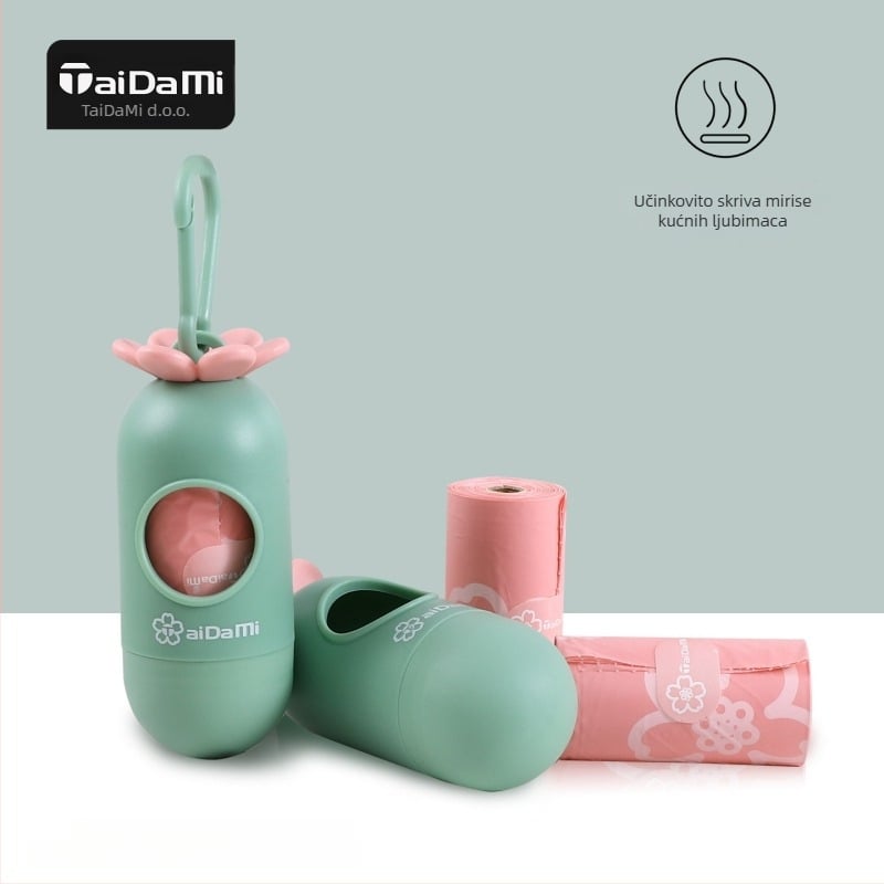 TAIDAMI Roll-tip Prenosni Dispenser Za Vrećice Za Pse (EPI+HDPE; Uobičajena Debljina; Artikal 4589830022278)