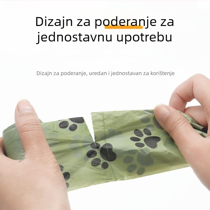 Torbe za pseći izmet, debele, potpuno razgradive, prijenosne — EPL+PE, ABS