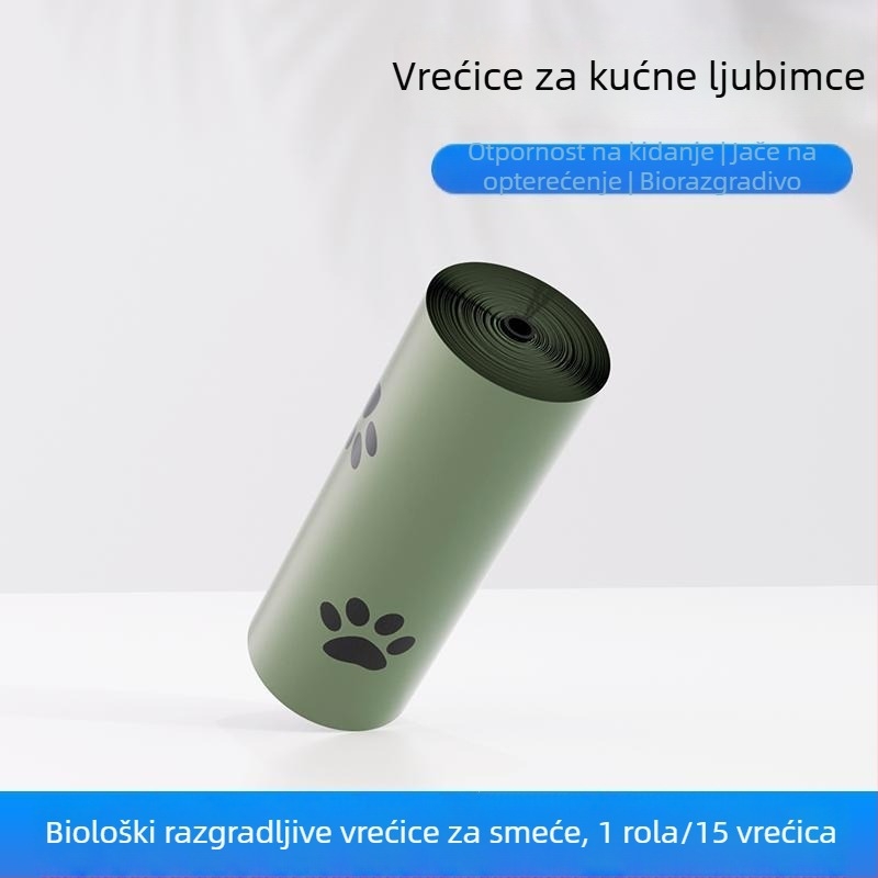 Torbe za pseći izmet, debele, potpuno razgradive, prijenosne — EPL+PE, ABS