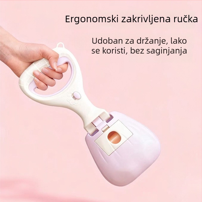 Prijenosni vanjski skupljač psećih izmeta, plastični, model 311, kompatibilan s vrećicama za otpad