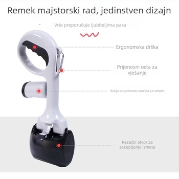 Set lopatice za iznošenje izmeta psa i vrećica | Plastika, 100 kom, Paitele, licencirana privatna etiketa