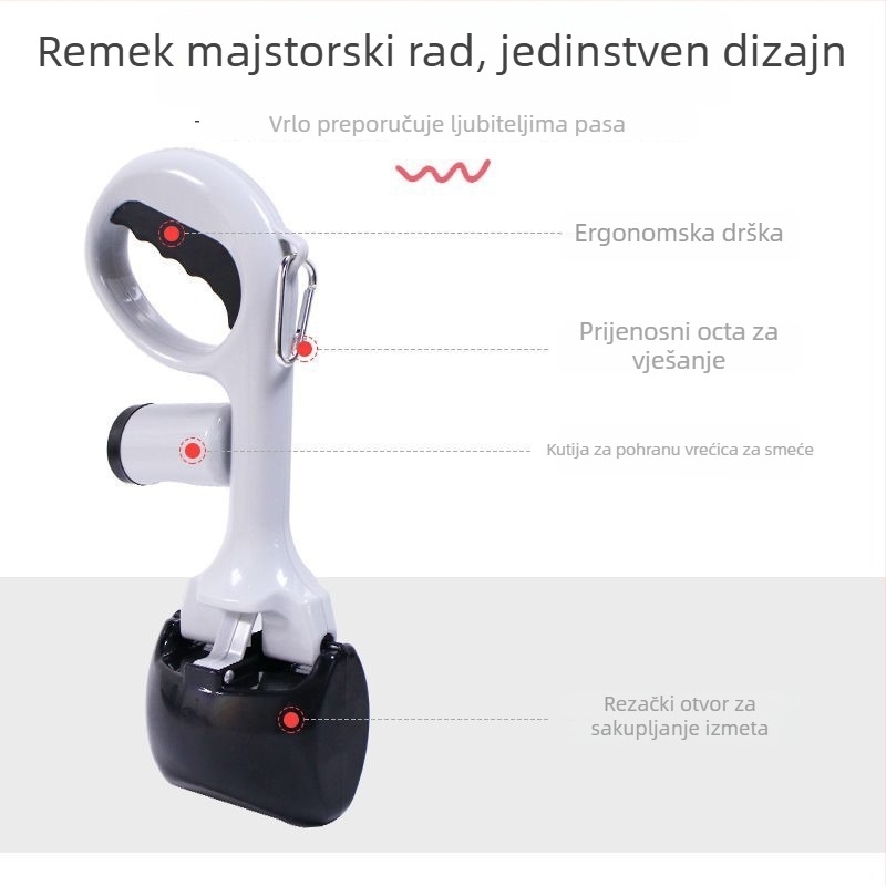 Set lopatice za iznošenje izmeta psa i vrećica | Plastika, 100 kom, Paitele, licencirana privatna etiketa