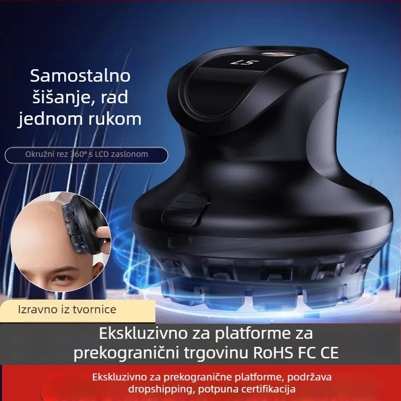 Kućni električni podšišivač za kosu, s brushless motorom, nehrđajuće čelične oštrice, vodootporan i potpuno periv, pogodan i za kućne ljubimce
