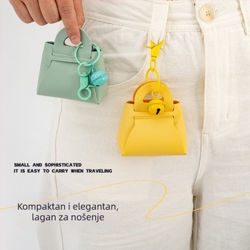 Dispenzer za vrećice za izmet kućnih ljubimaca, kontinuirani rolni dizajn, PU materijal, Holy Truth marka, tip s kukom, prijenosni