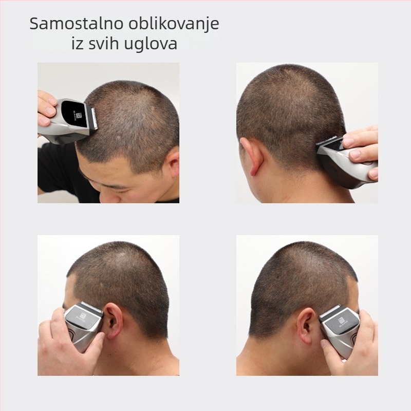 Škareći za kosu za kućnu upotrebu s keramičkim oštricom, USB napajanje, ugrađena baterija 1000–1200 mAh, četkasti motor, trajanje 1–3 h (keramički oštrice; ugrađena baterija 1000–1200 mAh; USB napajanje; četkasti motor; trajanje 1–3 h)