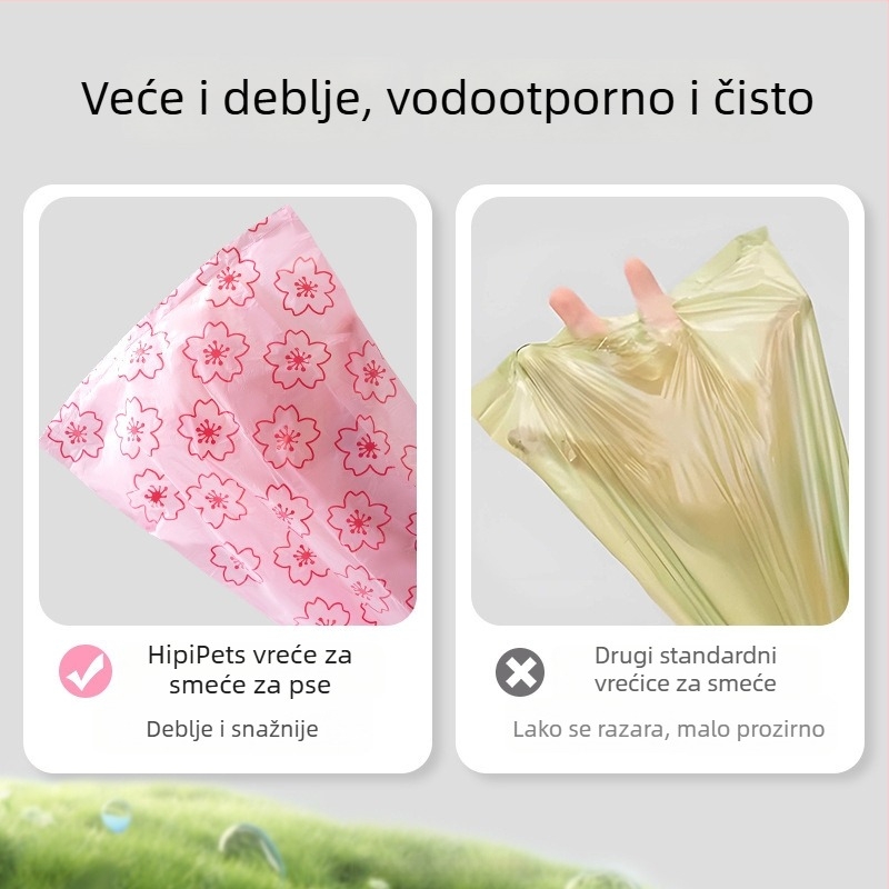 Rolne vrećice za otpad kućnih ljubimaca, biorazgradivi materijal, standardna debljina, pogodne za privatne marke