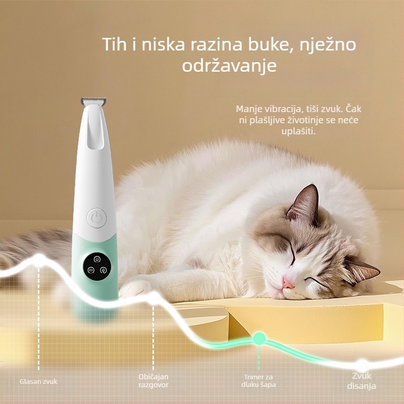 Električni kliper za kućne ljubimce za pse i mačke, ABS kućište, skraćivanje dlake na šapama