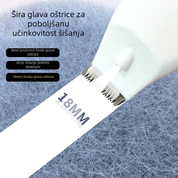Električni trimer za kućne ljubimce za mačke i pse – Materijal: ABS+keramika+nehrđajući čelik 301; Tiho s osvjetljenjem