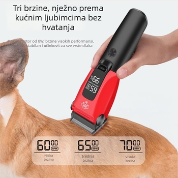 FK-9003 Prijenosni električni alat za njegovanje kućnih ljubimaca s nehrđajućim oštricama, četkasti motor, integrirana baterija 1000–1200 mAh, radno vrijeme 3–6 sati, vodootporan