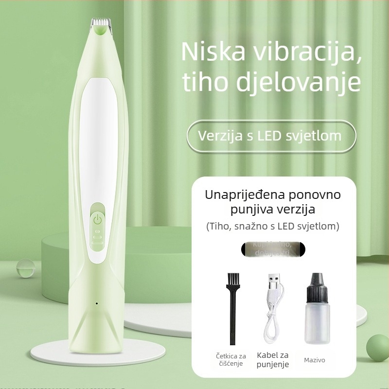 Električni šišač za šape mačaka i psa — tih rad, šišanje dlake na šapama, alat za njegu kućnih ljubimaca