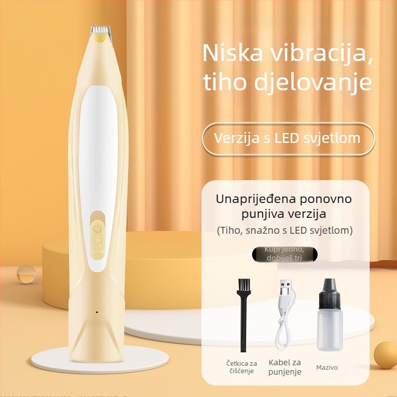 Električni šišač za šape mačaka i psa — tih rad, šišanje dlake na šapama, alat za njegu kućnih ljubimaca