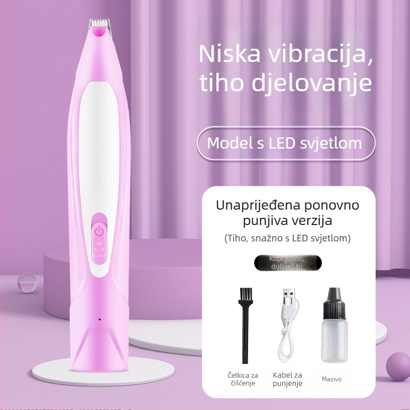 Električni šišač za šape mačaka i psa — tih rad, šišanje dlake na šapama, alat za njegu kućnih ljubimaca