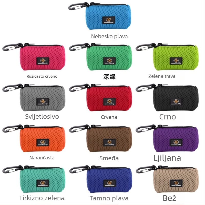 Dispenzer vrećica za pseći izmet, ručni, mrežasta tkanina, prozračan, za vanjsku upotrebu