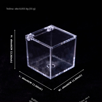 Akrilni terarij s mahovinom — mini DIY kutija za stol, model Square Box Micro Landscape, Levana