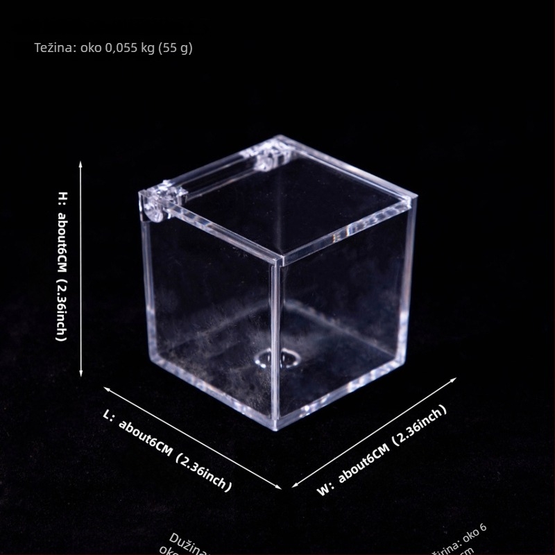 Akrilni terarij s mahovinom — mini DIY kutija za stol, model Square Box Micro Landscape, Levana