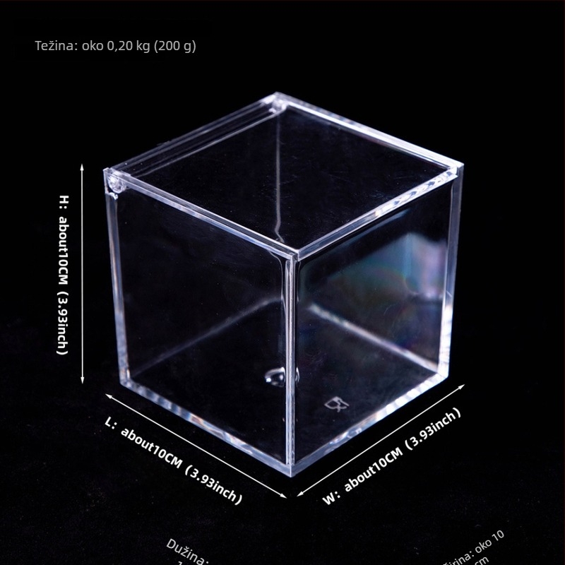 Akrilni terarij s mahovinom — mini DIY kutija za stol, model Square Box Micro Landscape, Levana