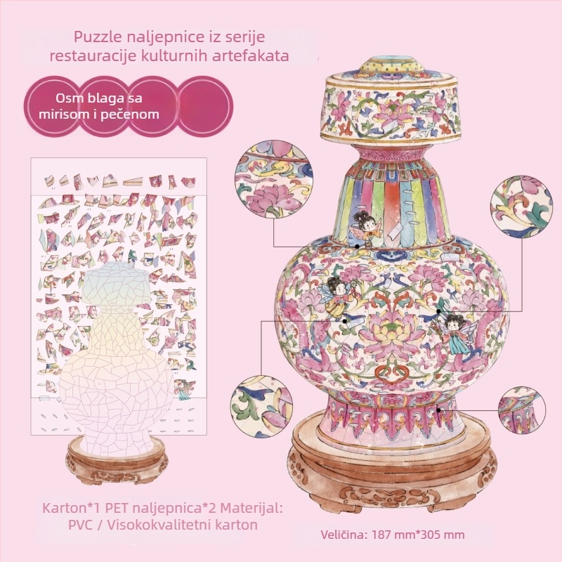 Morning Bubble Scena naljepnica papir CJ160 PET bijela kartica, samoljepljiv, nacionalni trend stil