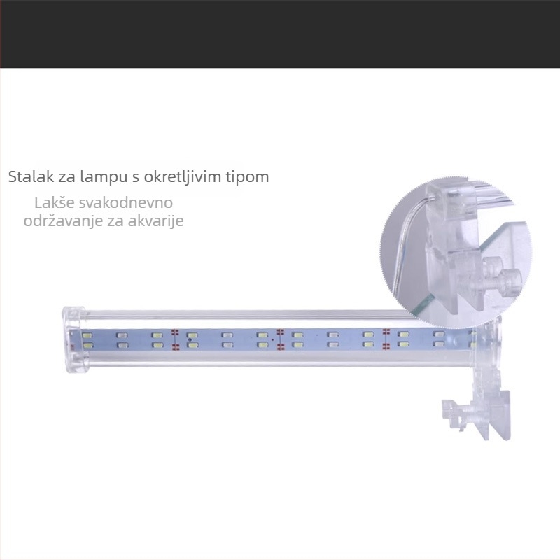Klip LED svjetlo za akvarij za vodene biljke — staklena konstrukcija, snaga 4W/6W/7W/10W, težina 300 g
