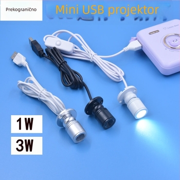 LED USB reflektor za akvarij, 3W, napajanje USB 5V, podesivi kut, aluminijsko kućište