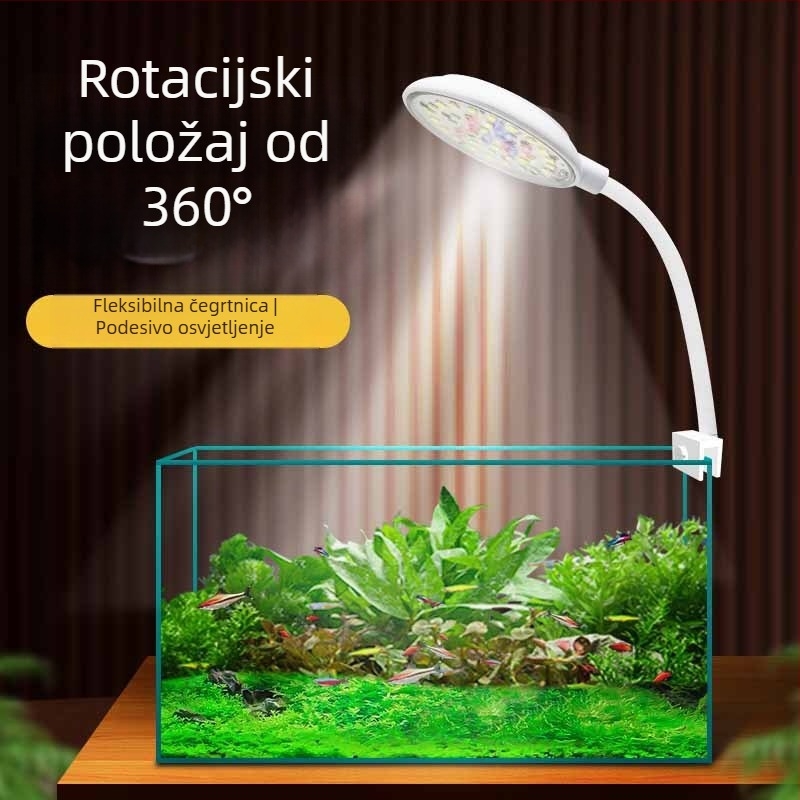 LED klips lamp za akvarij, energetski učinkovito osvjetljenje, ABS, 5W/7W