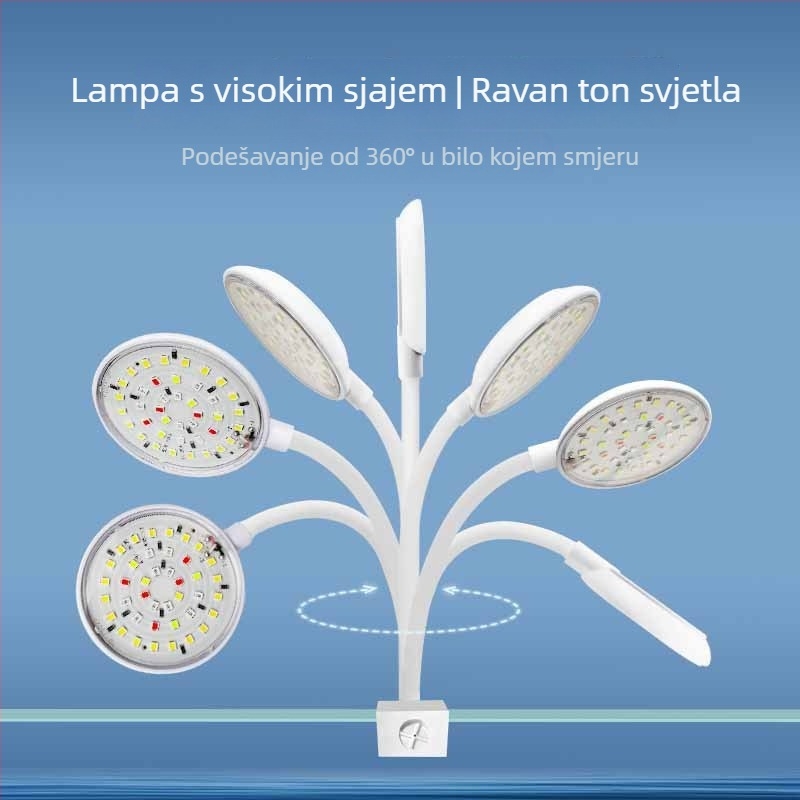 LED klips lamp za akvarij, energetski učinkovito osvjetljenje, ABS, 5W/7W