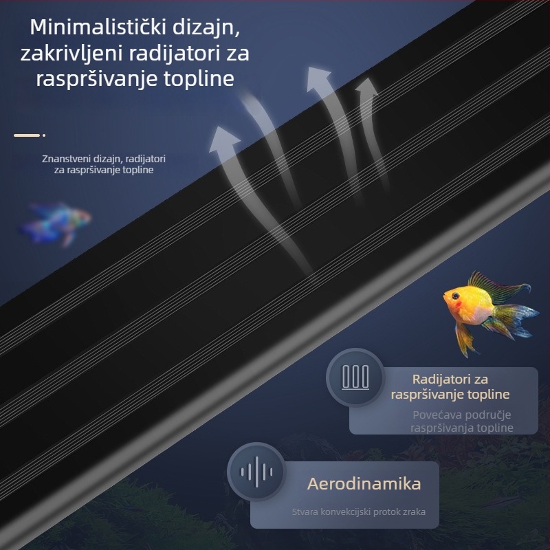LED svjetlo za akvarij s nosačem, vodootporno osvjetljenje s punim spektrom za vodene biljke, 8–32 W, plast