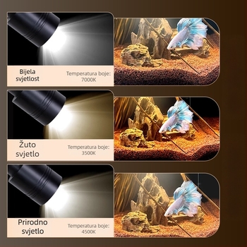 LED rasvjeta za akvarij s podesivim fokusom i zumom, aluminijska legura, 3W
