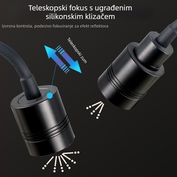 LED rasvjeta za akvarij s podesivim fokusom i zumom, aluminijska legura, 3W
