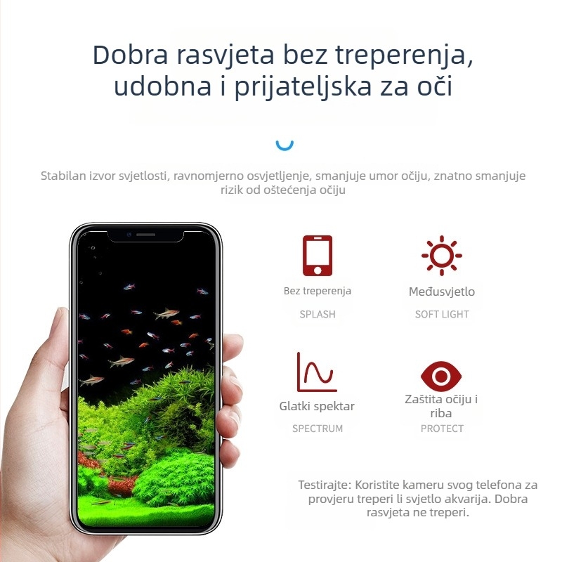 LED klipsko svjetlo za akvarij s biljkama – ABS, Spring Dragon