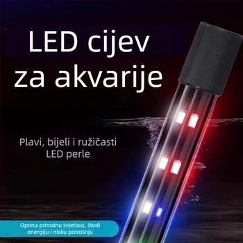 LED lampica za akvarij, staklena cijev, 220–240V, 2 kg, energetski učinkovita