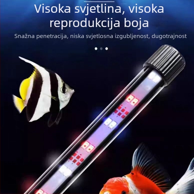 LED lampica za akvarij, staklena cijev, 220–240V, 2 kg, energetski učinkovita