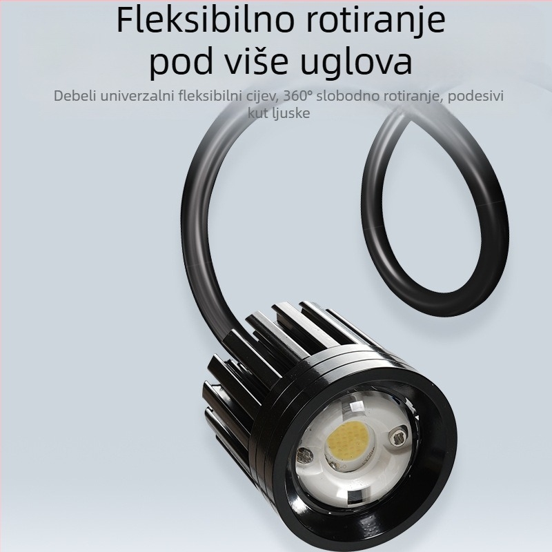 Lampa za akvarij od aluminijske legure, trobojno podesivo osvjetljenje za vodene biljke, vodootporna rasvjeta za akvarijski krajolik, reflektor visoke svjetline za alge