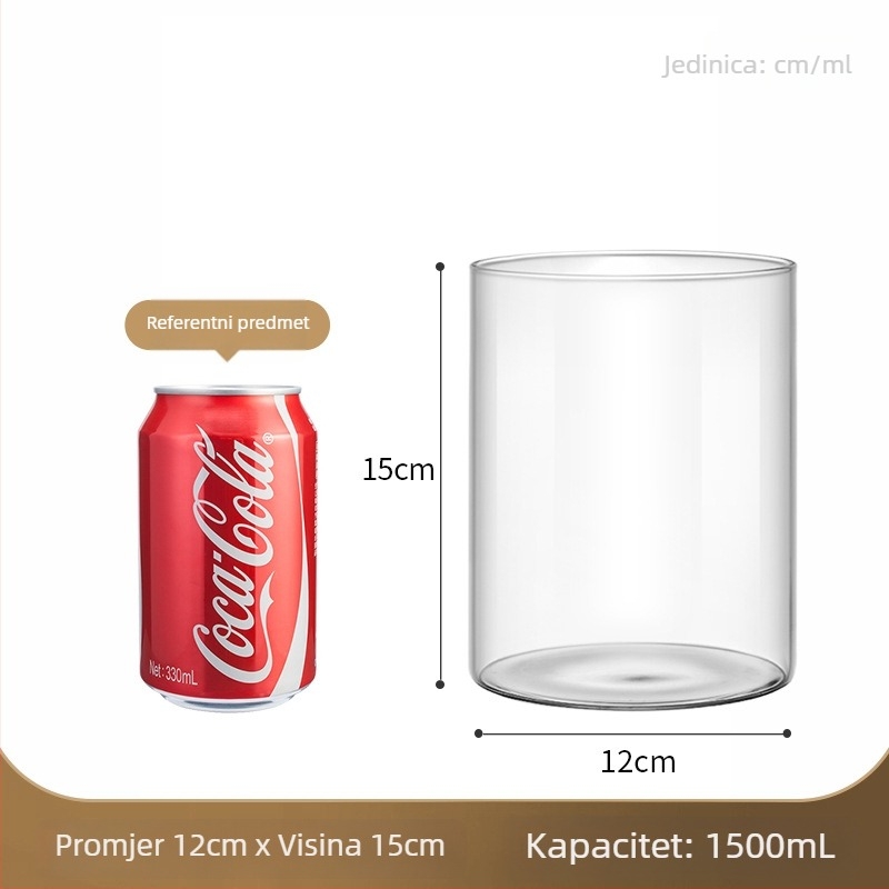 Prozirna staklena vaza za mikro krajolik, cilindrični oblik, borosilikatno staklo, prilagodljivo, Thick Glass