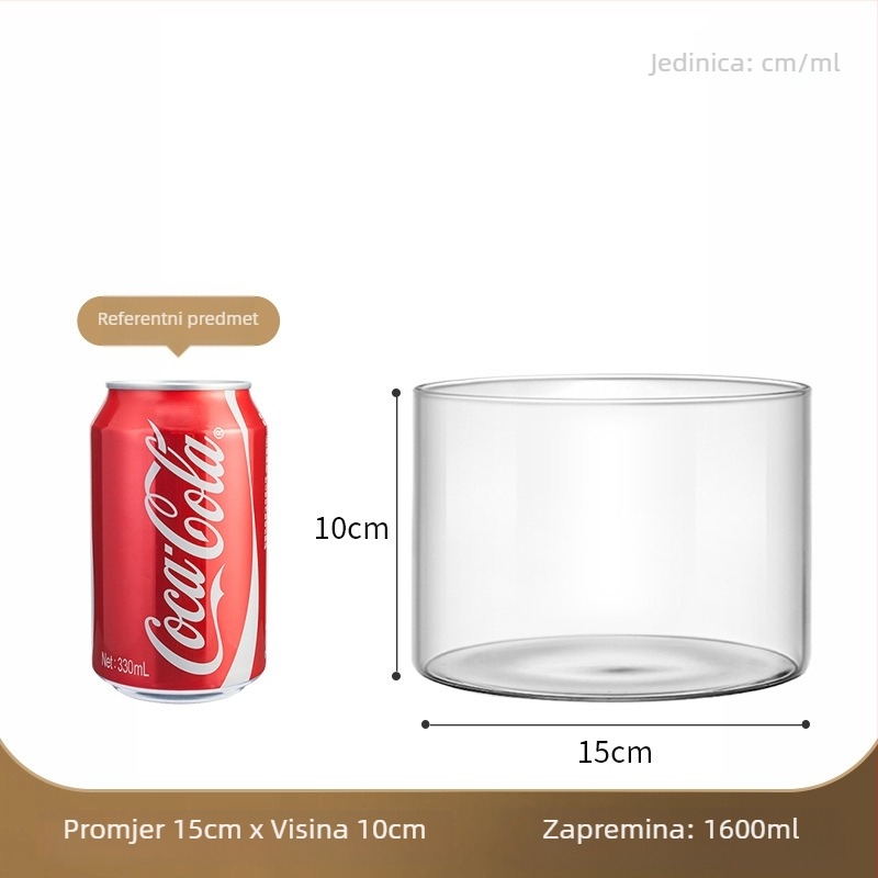 Prozirna staklena vaza za mikro krajolik, cilindrični oblik, borosilikatno staklo, prilagodljivo, Thick Glass