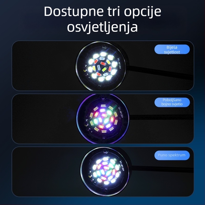 LED svjetlo za akvarij – potpuno spektra za biljke – USB napajanje