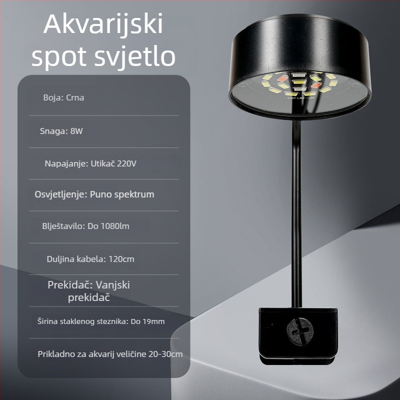 LED svjetlo za akvarij – potpuno spektra za biljke – USB napajanje