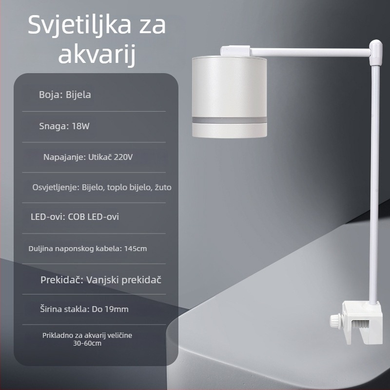 LED svjetlo za akvarij – potpuno spektra za biljke – USB napajanje