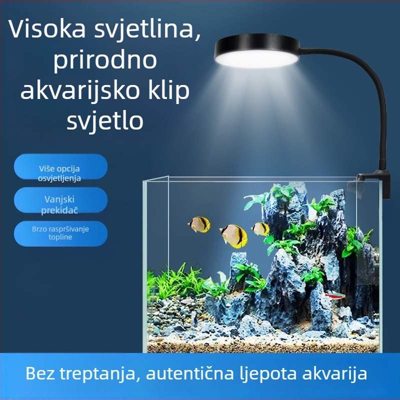 Naichong USB LED Rasvjeta za Akvarij s Klipom – za Vodene Biljke, Energetski Učinkovito LED Osvjetljenje